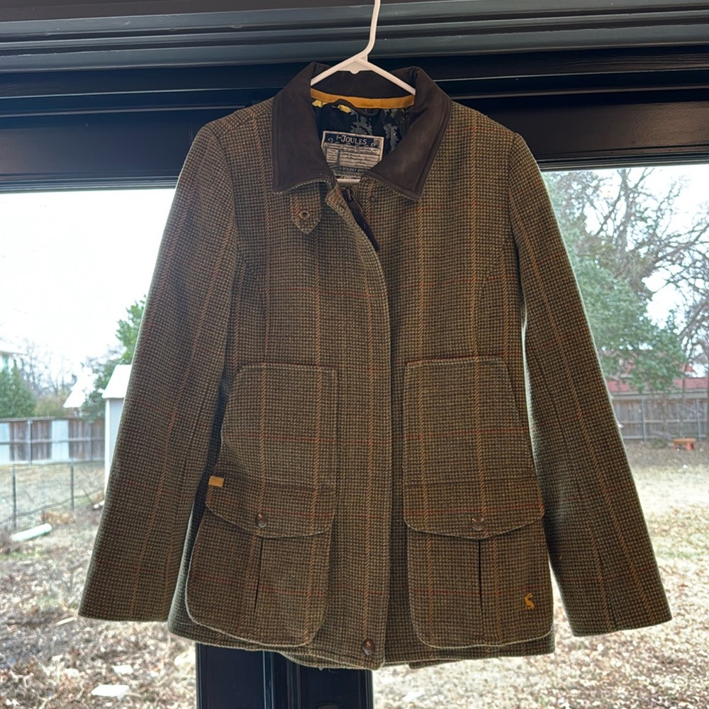 Joules tweed jacket sz 10. Euc